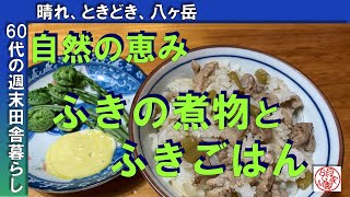 自然の恵み　ふきの煮物とふきごはん　～八ヶ岳南麓～週末田舎暮らし～山菜～ふき～