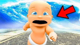 Baby Survives A Crazy TSUNAMI...