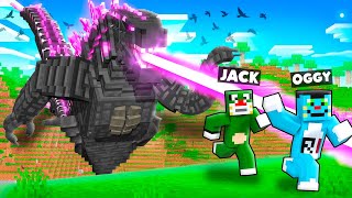 Minecraft Godzilla Attacked In Village Of Oggy And Jack