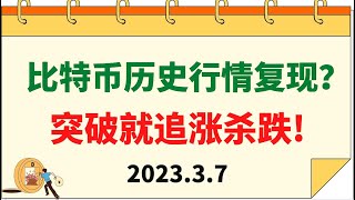 比特幣歷史行情復現？突破就追漲殺跌！3.7比特幣，以太坊行情分析。