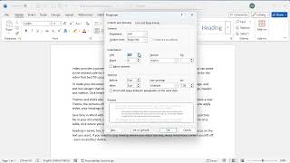 How to set the default indentation in Word