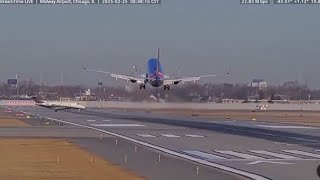 Southwest Airlines flight abruptly rises to avoid another plane crossing Chicago runway