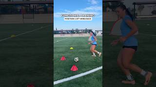 LEFT BACK SOCCER TRAINING DRILL ⚽️🔥 #soccer #soccertraining #football #footballshorts