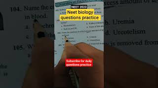 Neet biology questions practice ll pyqs practice #neet #physicswallah #study #mb