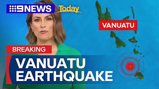 Magnitude 6.4 earthquake strikes Vanuatu | 9 News Australia