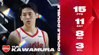 Yuki Kawamura Records 15 PTS \u0026 11 AST Double-Double VS. Squadron