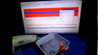 超音波プローブ実験（表面検査技術）　Ultrasonic probe experiment