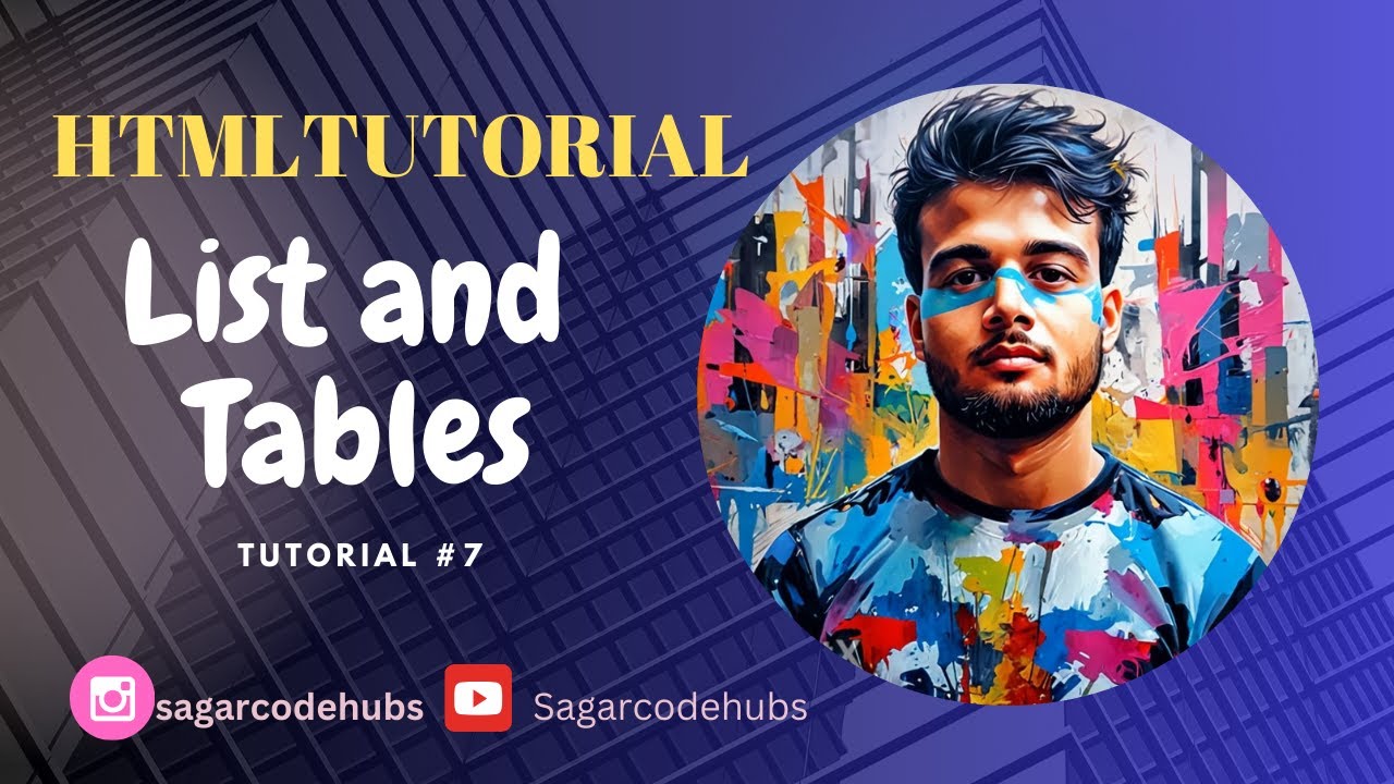 Html Tutorial Working With Lists And Tables Web Development