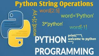 #3 - Python String Operation | Python tutorial for Beginner | Tek Solutions #teksolutions #python