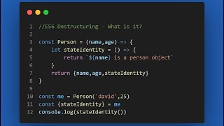 Javascript Lesson | ES6 Destructuring Assignment