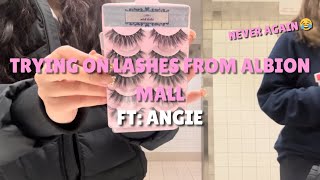 Trying on LASHES from Albion Mall Featuring: Angie | *NEVER AGAIN*