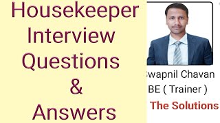 housekeeper interview questions and answers