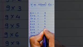 '9' ના ઘડિયા ની રીત#9's table trick#mathshort