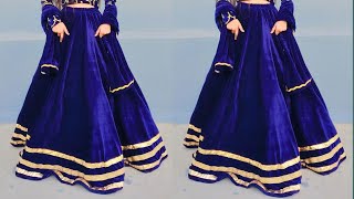 Designer lehenga cutting stitching/full circle velvet lehenga /gathering lehenga/lehenga ki cutting