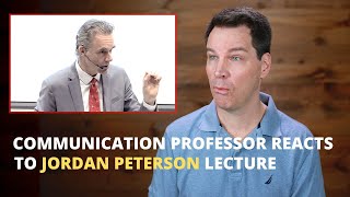 Communication Professor's Reaction to Jordan Peterson Lecture & Delivery Skills
