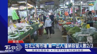 台北公有市場 單一出入.僅納容留人數2/3｜TVBS新聞