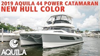 Aquila 44 Power Catamaran - New Hull Color at MarineMax St. Petersburg