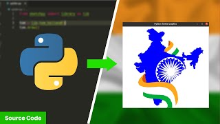 Drawing the Sketch of Indian Flag using a Python Program | SketchPy | PySeek #shorts