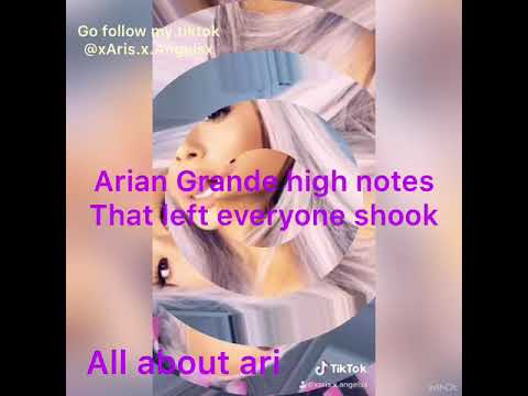 ARIANA GRANDE HIGH NOTES THAT LEFT EVERY ONE SHOOK - YouTube