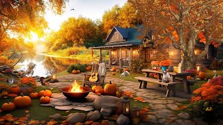 " Peaceful Autumn Farm with Pumpkins ", Beautiful Relaxing Music, Calm Meditation Music | Fall Music