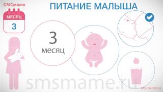 Ребенок 3 месяца - виды улыбок и смеха ребенка, питание, прикорм, развитие