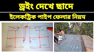 ছাদে ইলেকট্রিক পাইপ ফেলার নিয়ম। Rules for laying electric pipes on the roof.