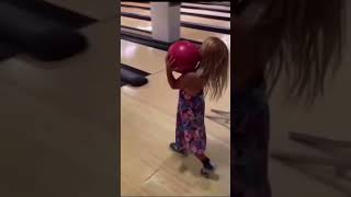 Epic Bowling Fail: Little Girl vs. Bowling Ball – Must Watch!