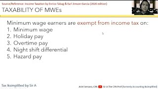 Minimum Wages Earners \u0026 Why Tax Exempt?