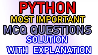 Python MCQ Questions and Answers | Python Online Quiz | MSBTE MCQ Question Bank | Python MCQ for GTU