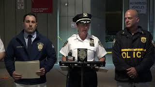 Watch as NYPD executives provide a law enforcement update regarding an incident on Roosevelt Island