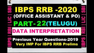 IBPS RRB 2020 Clerk & PO Preparation In Telugu|Maths#Datainterpretation|How to crack IBPSRRB|Part-22