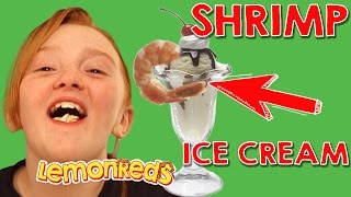 GROSS Shrimp Ice Cream CHALLENGE | LemonReds Episode 40 | Ice Cream Taste Test #icecreamchallenge