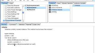 Tutorial: VisualWorks Core Libraries - Announcements