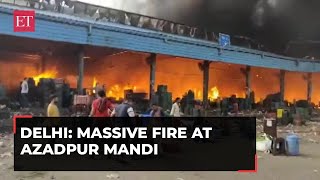 Massive fire breaks out in Delhi's Azadpur vegetable market, rescue operations underway