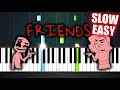 Marshmello & Anne-Marie - FRIENDS - SLOW EASY Piano Tutorial by PlutaX