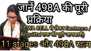 धारा 498A   की पूरी प्रक्रिया( CWA CELL से लेकर SENTENCE/ACQUITAL ) 11 STAGES और 498A खत्म