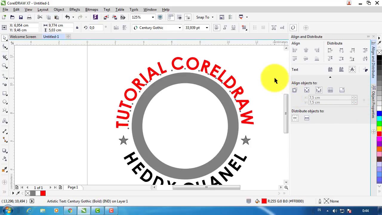 Cara Membuat Tulisan Di Corel Draw X7