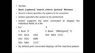 Special Filter Command- awk command