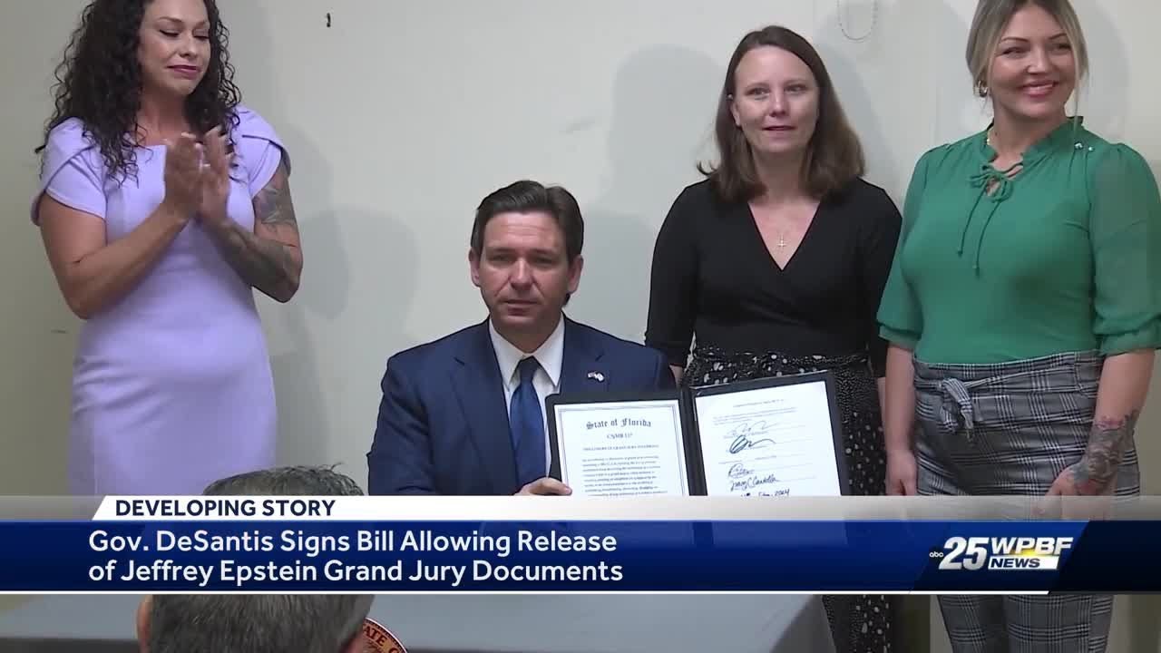 Gov. DeSantis Signs Legislature To Authorize Release Of Jeffrey Epstein ...