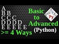 Python Pattern Program - Print Characters in Triangle Shape in Python | Python Character Pattern 5