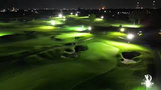 Night Golf - Course Tour - 4K Drone Footage