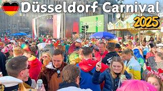 🇩🇪 Düsseldorf Carnival (Karneval 2025) | Walking Tour in 4k 60fps HDR