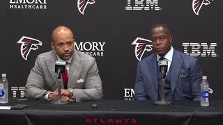 Falcons general manager and head coach speak after first-round draft picks |  Pr