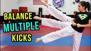 How to Do Multiple Kicks Without Putting Your Foot Down | Samery Moras Taekwondo