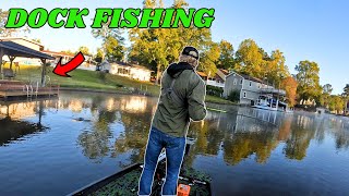 Dock Fishing For Big Bass