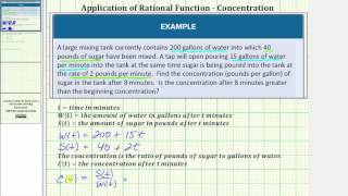 Rational Function Application - Concentration of a Mixture