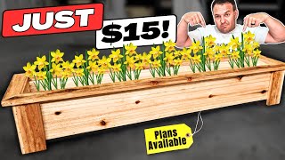 DIY Rustic Flower Planter from Cedar Pickets - Easy and Affordable!