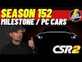 CSR2 season 152 event info, milestone prize car, prestige cup car, duality evo cup