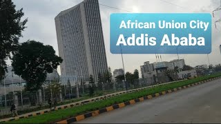 የአፍሪካ ህብረት አካባቢ African Union Addis Ababa Ethiopia Walking Tour [African Union headquarters]