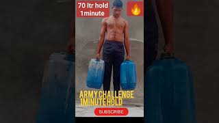 70 ltr water hold challenge 1 minute#akshayfitness #